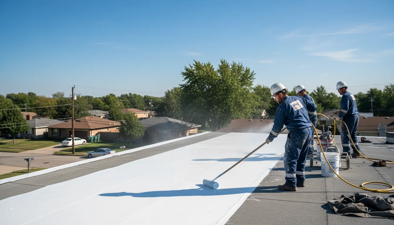 Commercial roof coating in Ozark, AR near me